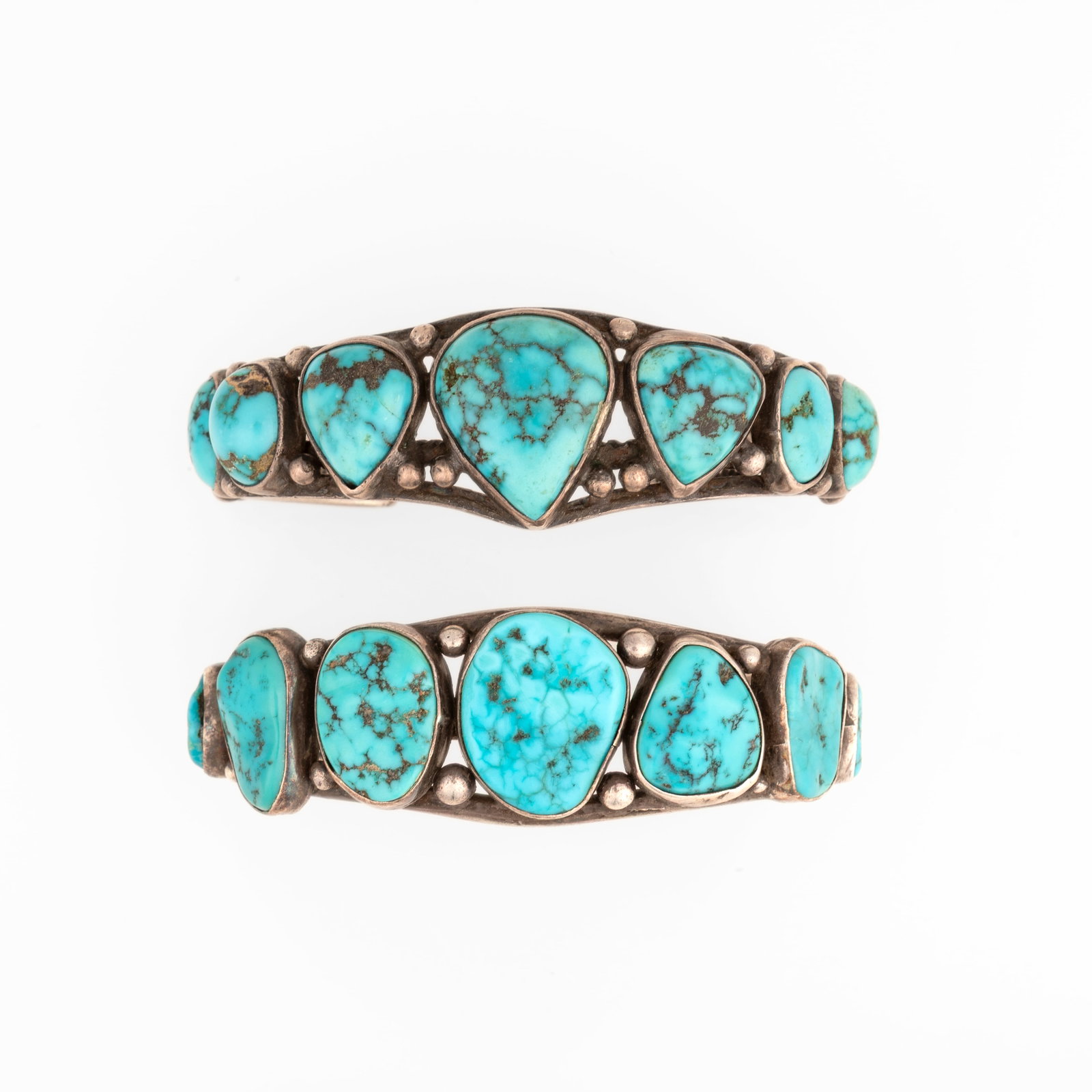 Two Turquoise Row Cuffs - 2