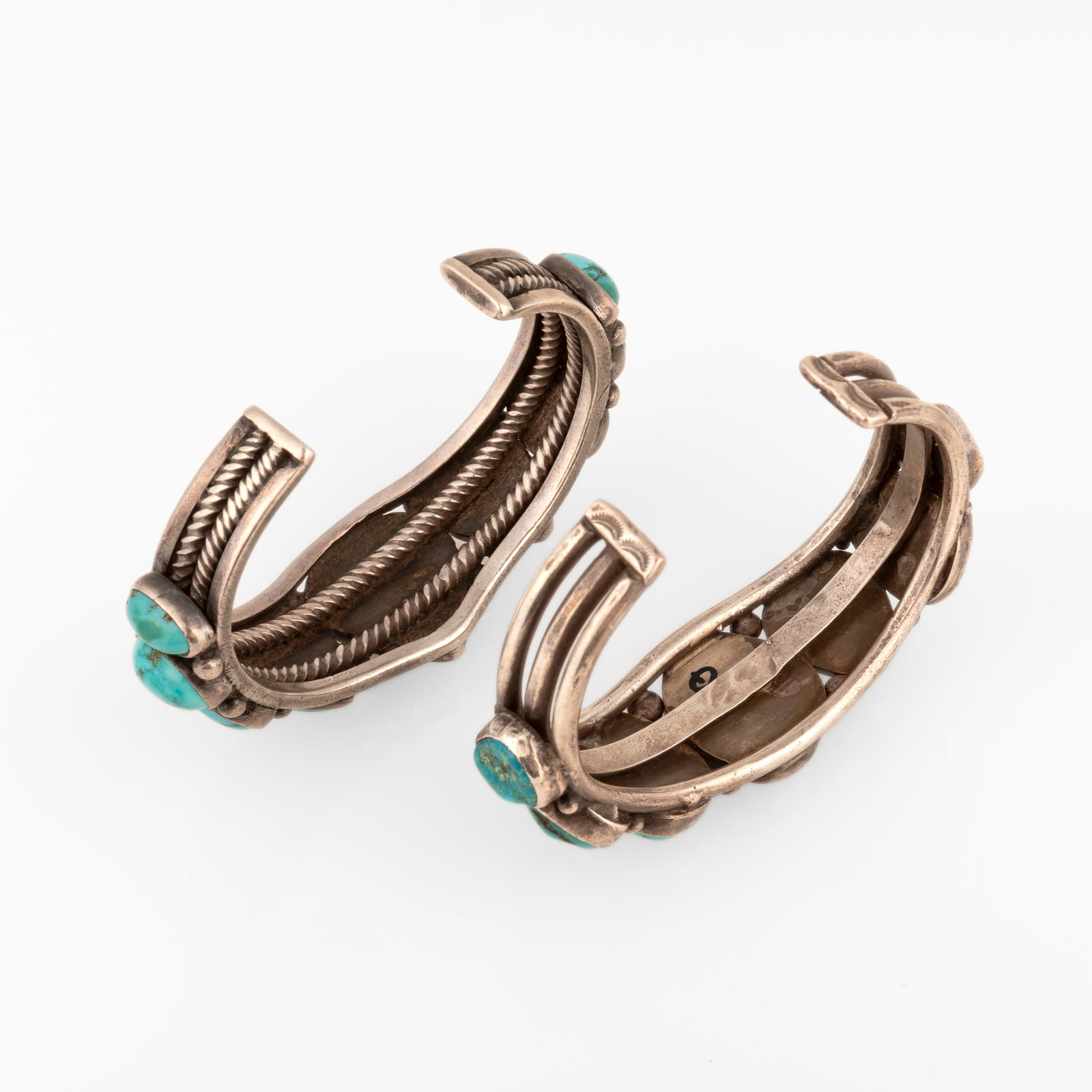 Two Turquoise Row Cuffs - 3
