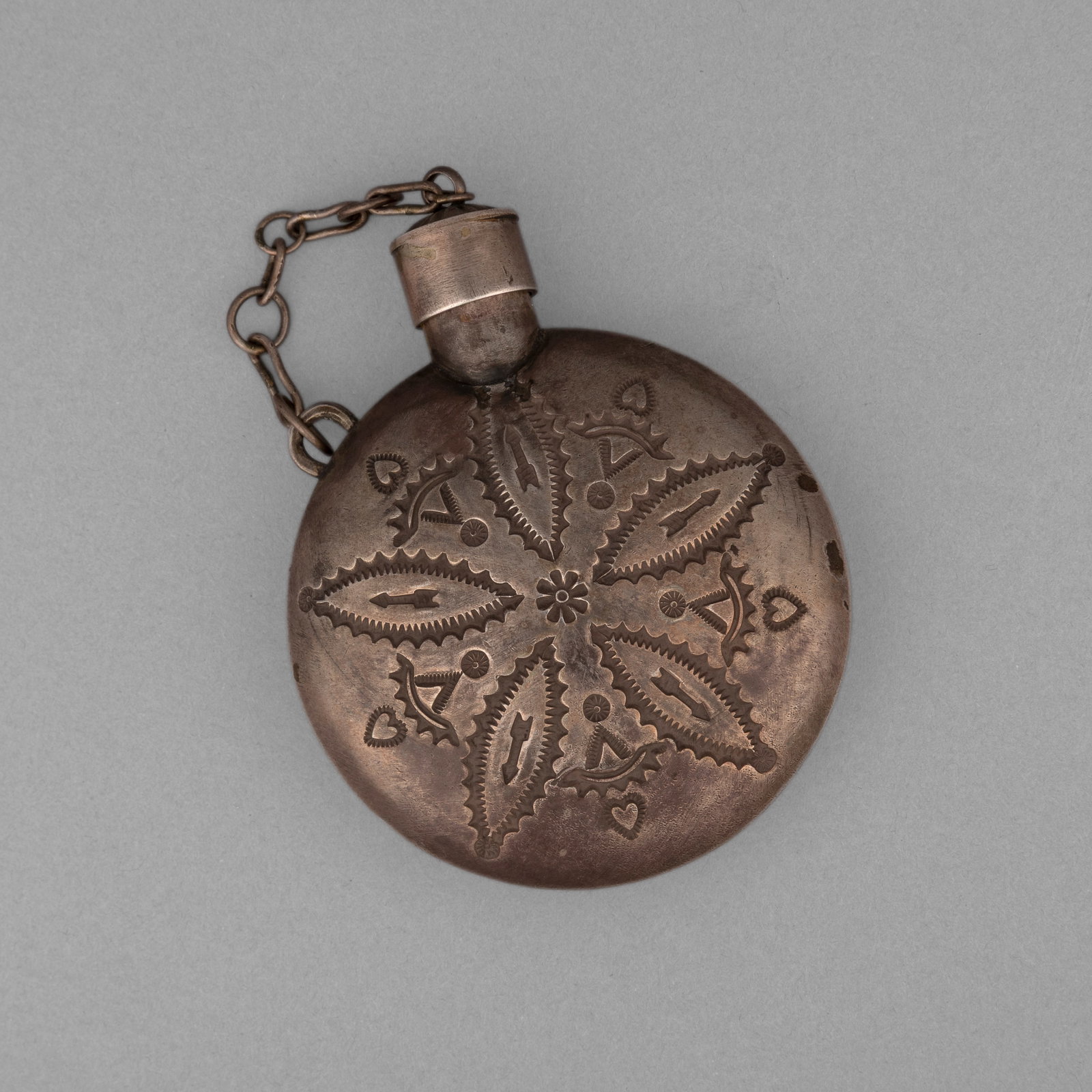 attributed Diné (Navajo), Silver Canteen, ca. 1945 - 1955 (1 of 2)