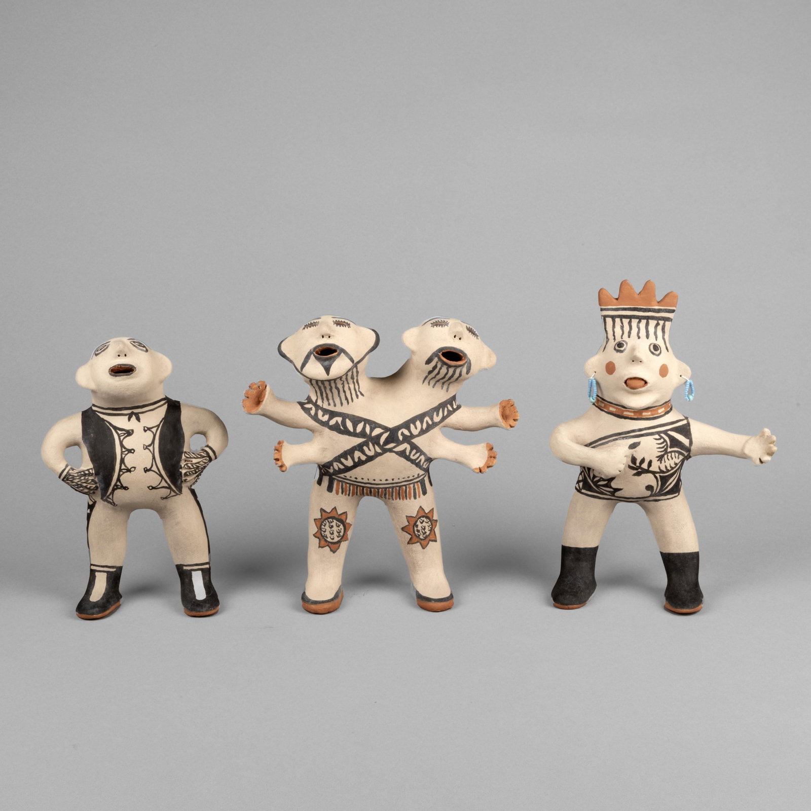 Martha Arquero, Group of Three Polychrome Pottery Figurines (1 of 5)