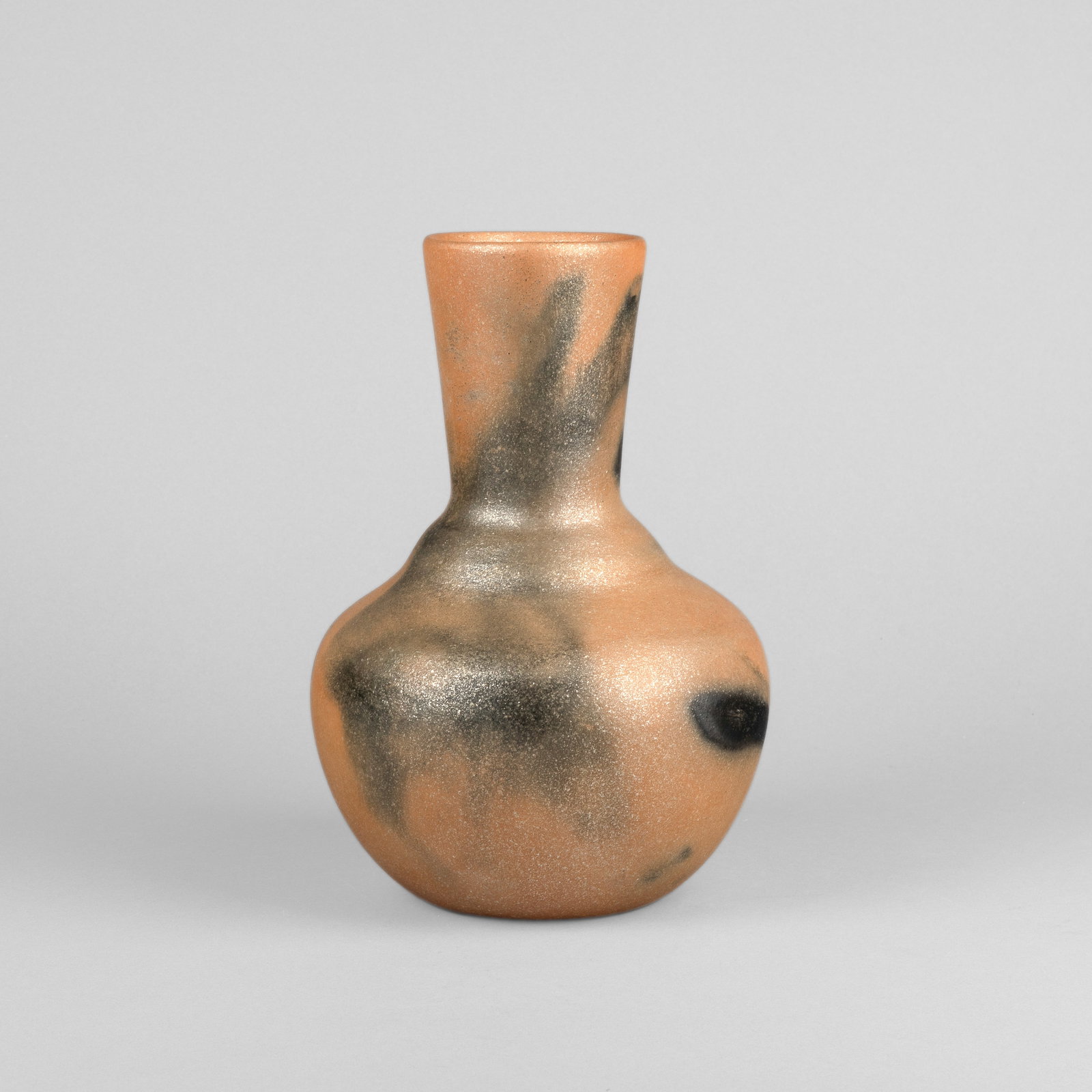 Dawn Antelope, Micaceous Vase with Fire Clouds (1 of 3)