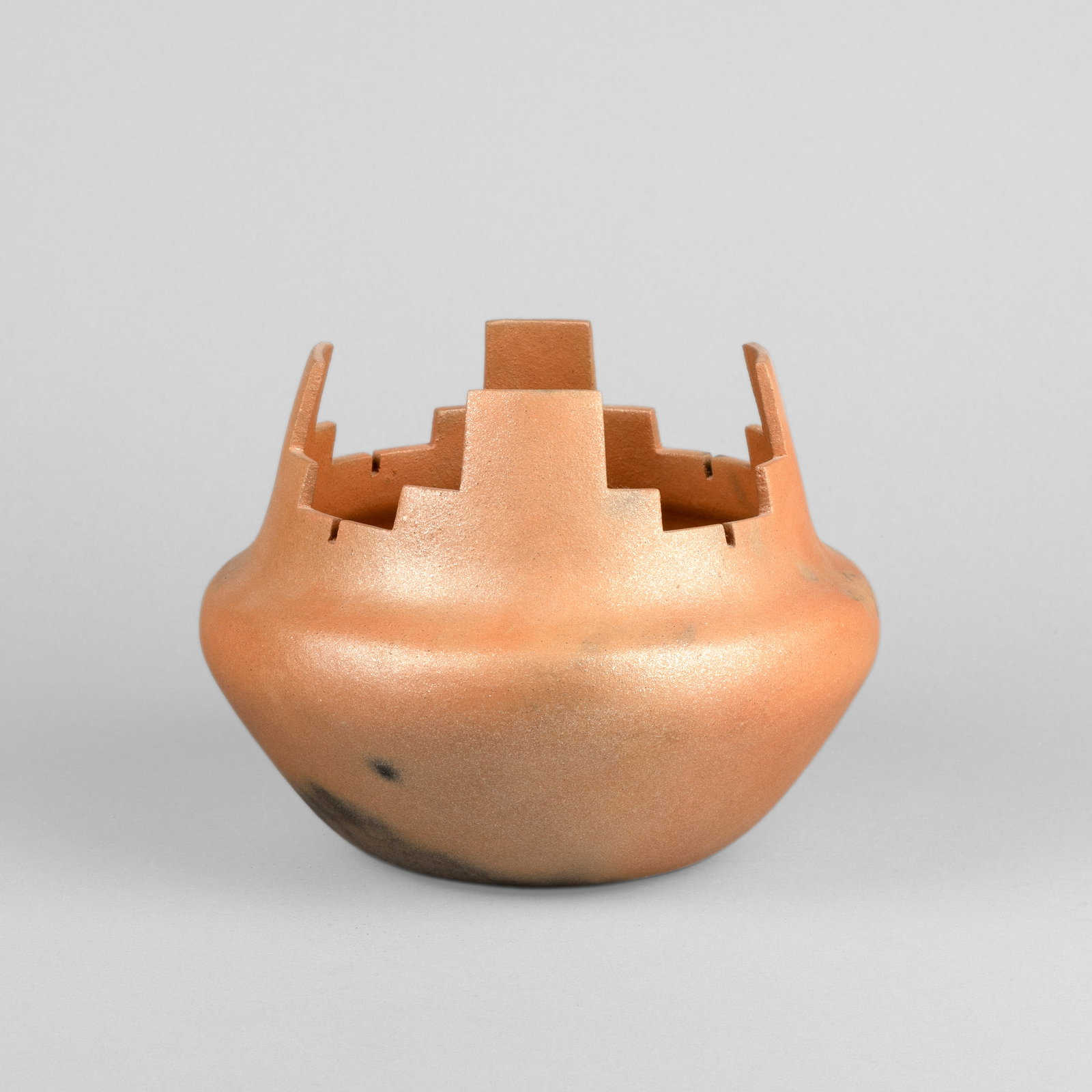 Angie Yazzie, Micaceous Kiva Step Bowl, 2004 (1 of 3)