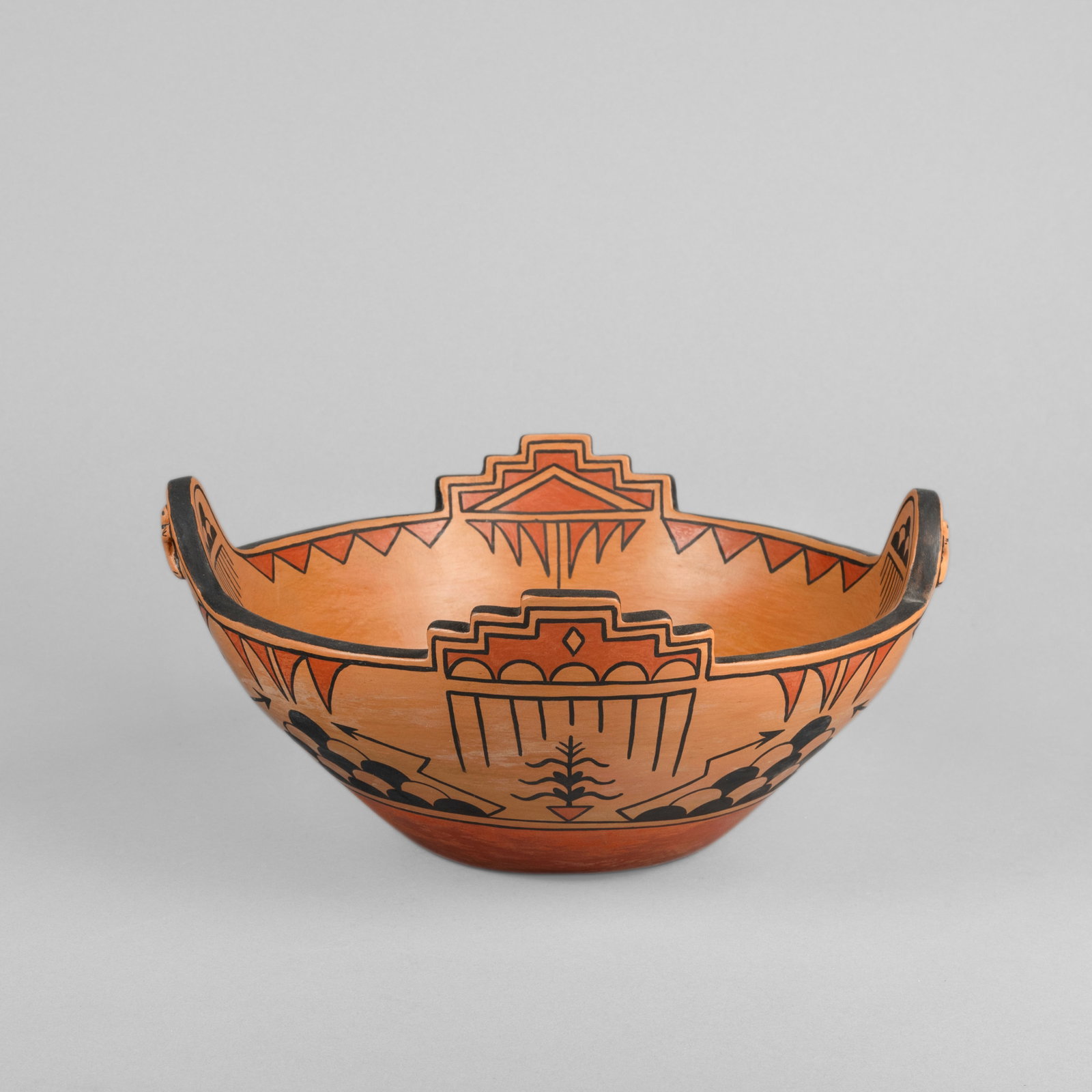 Ricardo + Victoria Ortiz, Polychrome Cornmeal Bowl, 2008 (1 of 3)