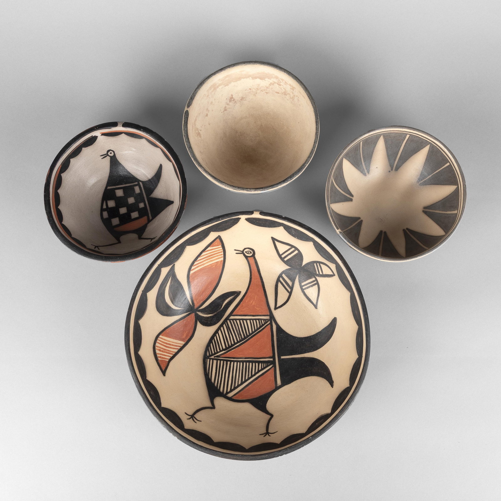 Arthur + Hilda Coriz et al, Group of Four Polychrome Bowls (1 of 5)