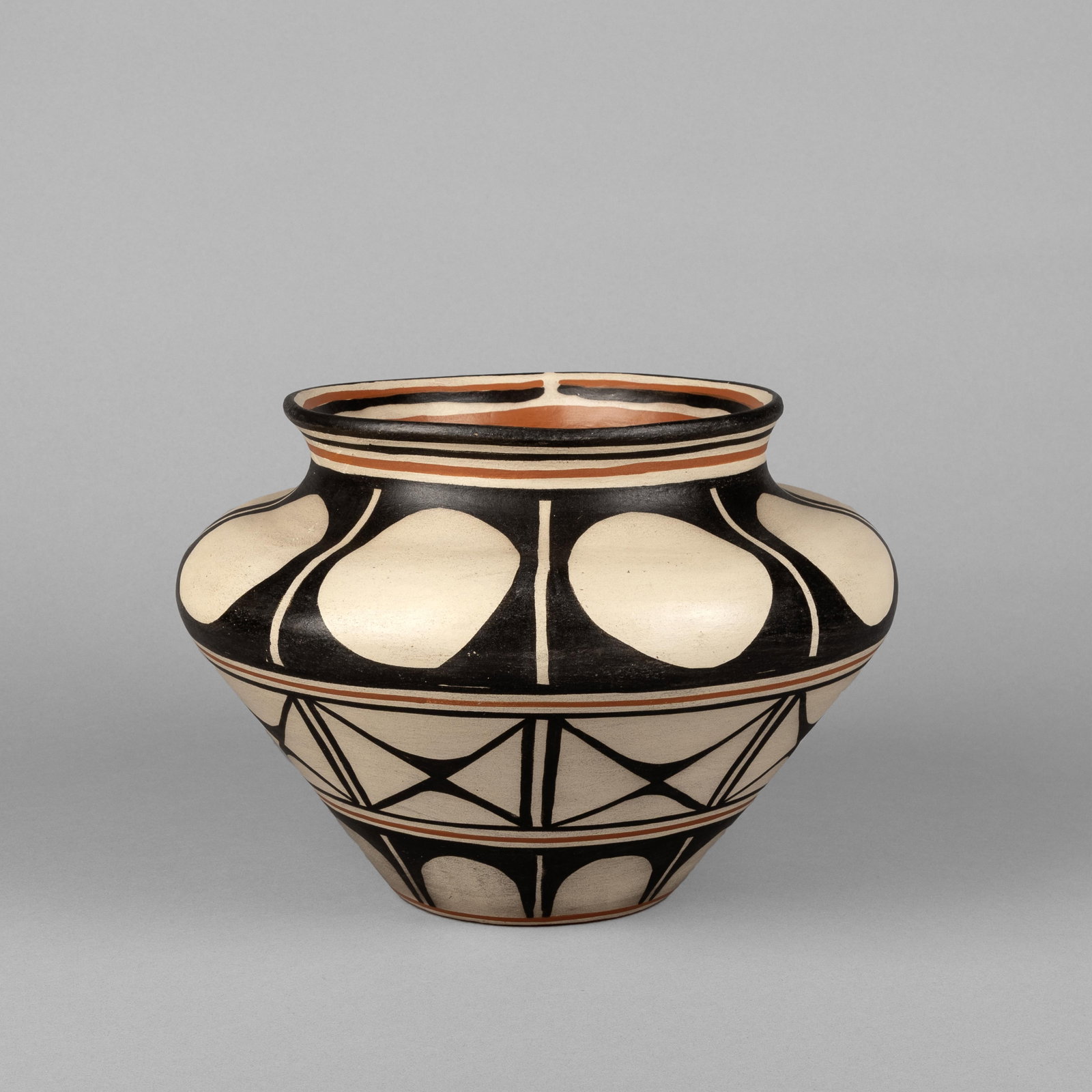 Robert Tenorio, Polychrome Pot with Geometric Designs, 2007 (1 of 4)