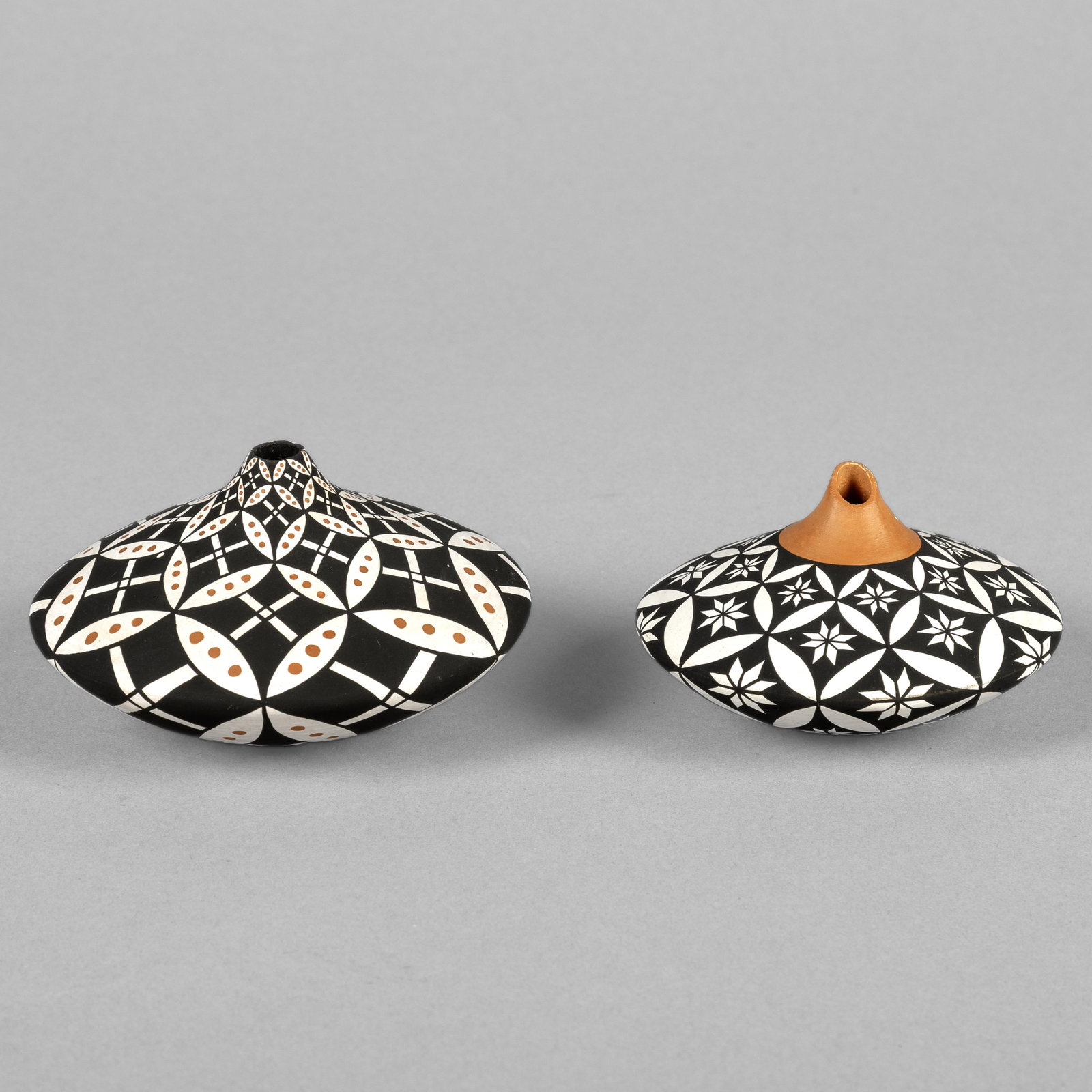 Dorothy Torivio, Two Small Neck Jars with Geometric Designs (1 of 4)