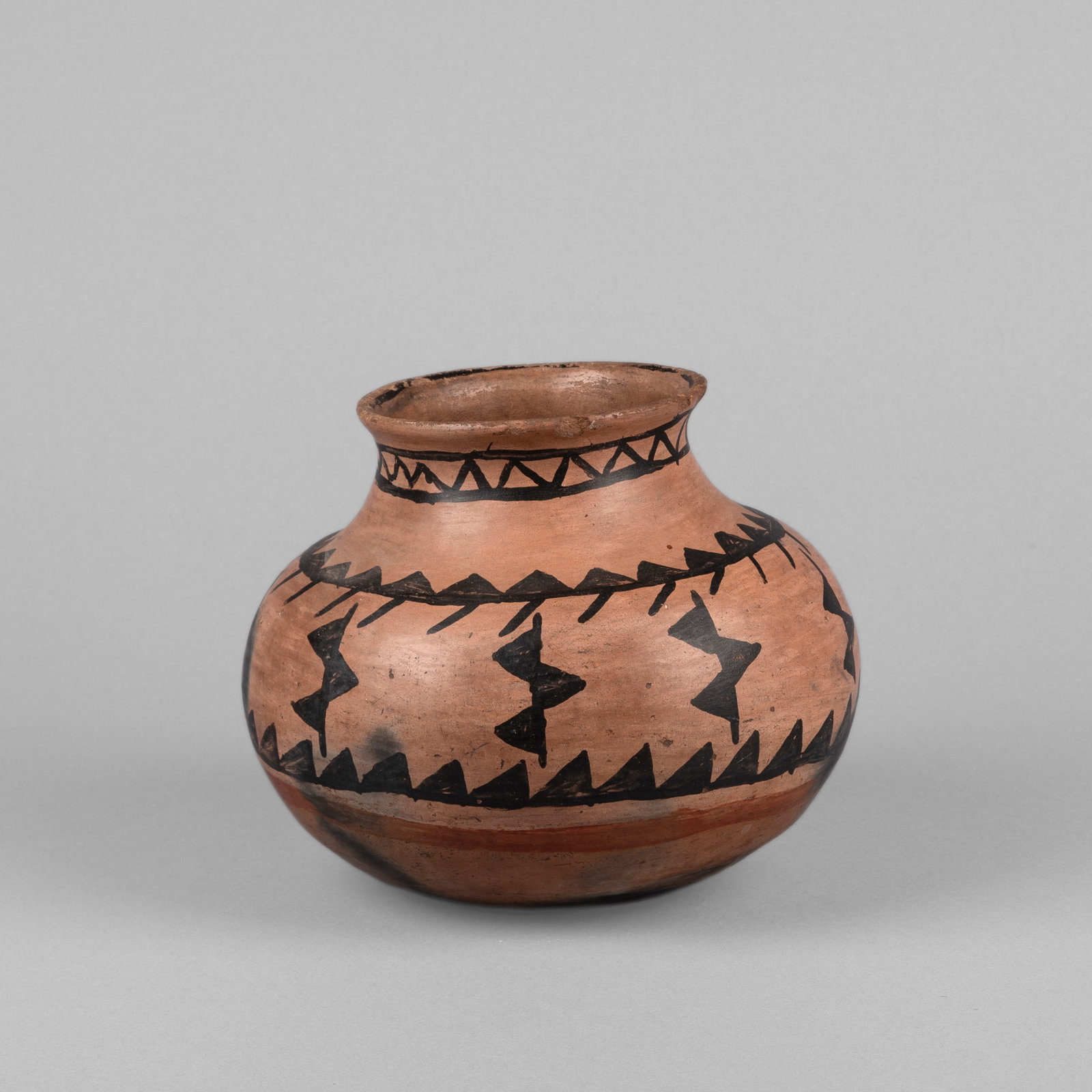 Tesuque, Black On Red Jar, ca. 1920