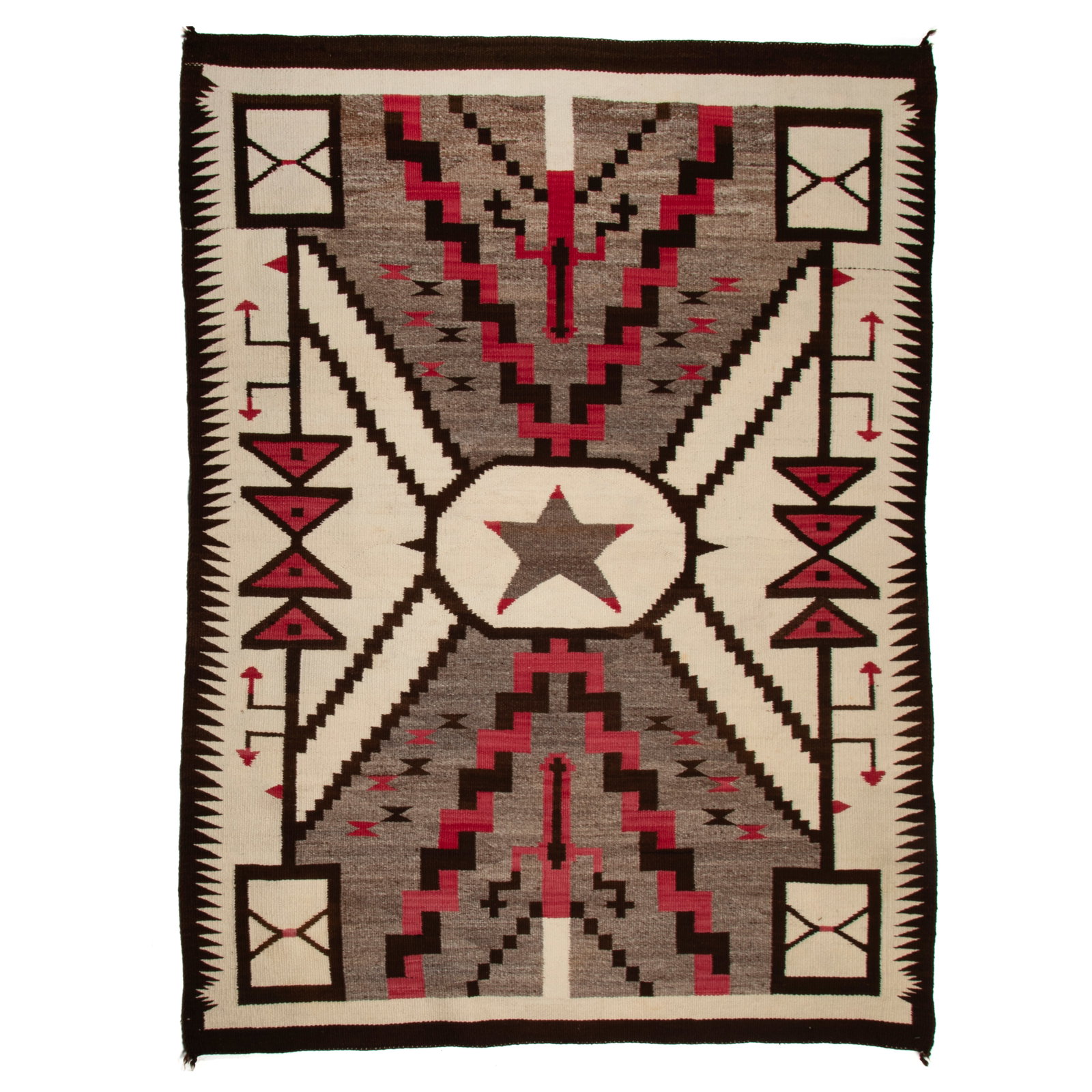 Diné (Navajo), Storm Pattern Rug, ca. 1950 (1 of 3)