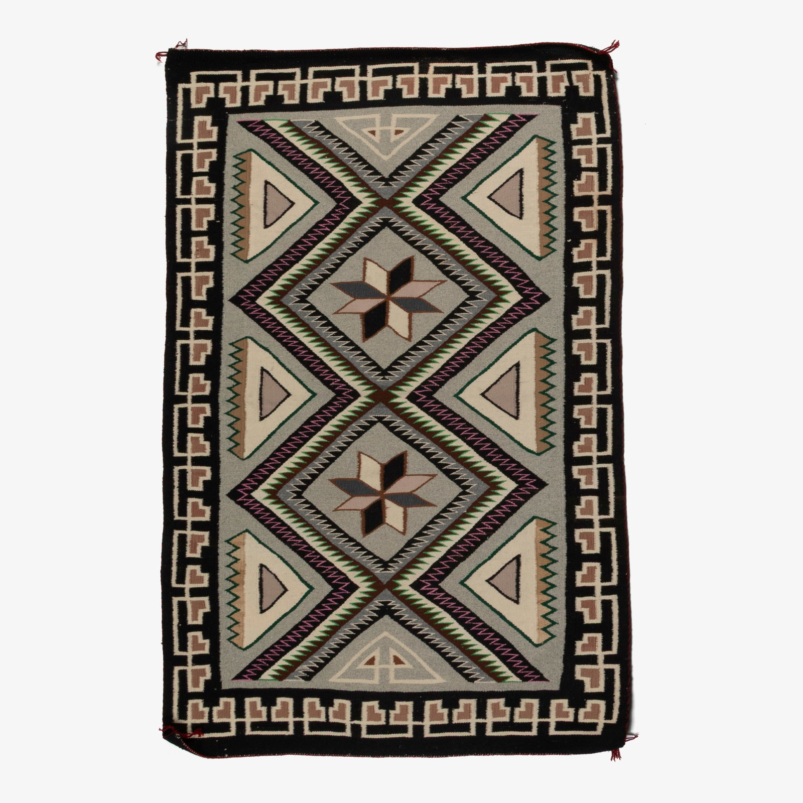 Diné (Navajo), Rug with Central Diamond and Star Motifs, ca. 1960 (1 of 2)