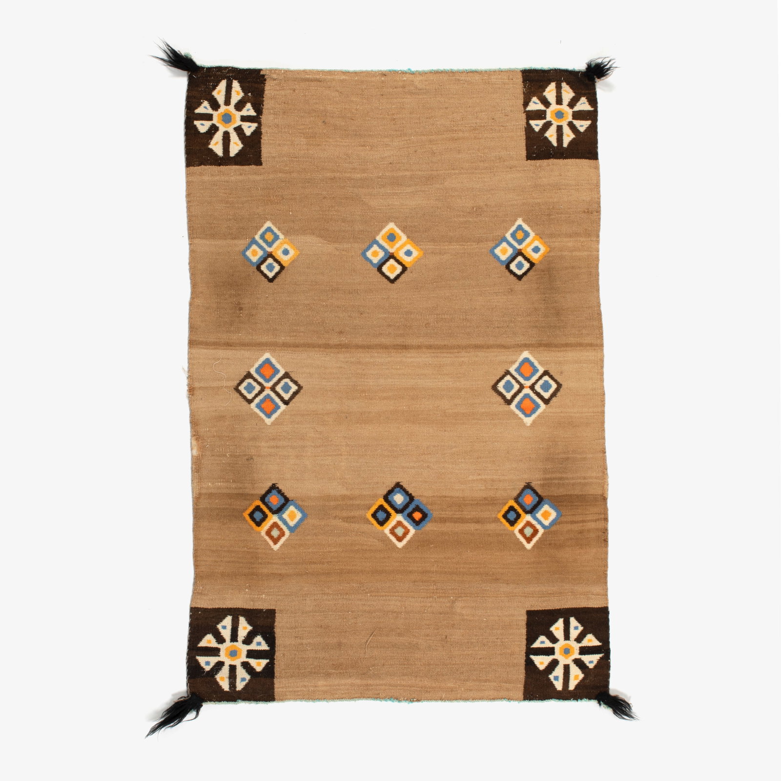 Diné (Navajo), Double Saddle Blanket, ca. 1910: Diné (Navajo) Double Saddle Blanket, ca. 1910 hand-spun wool, natural colors, aniline dyes 48 x 32 in. (121.9 x 81.3 cm.) Private Collection, Kentucky