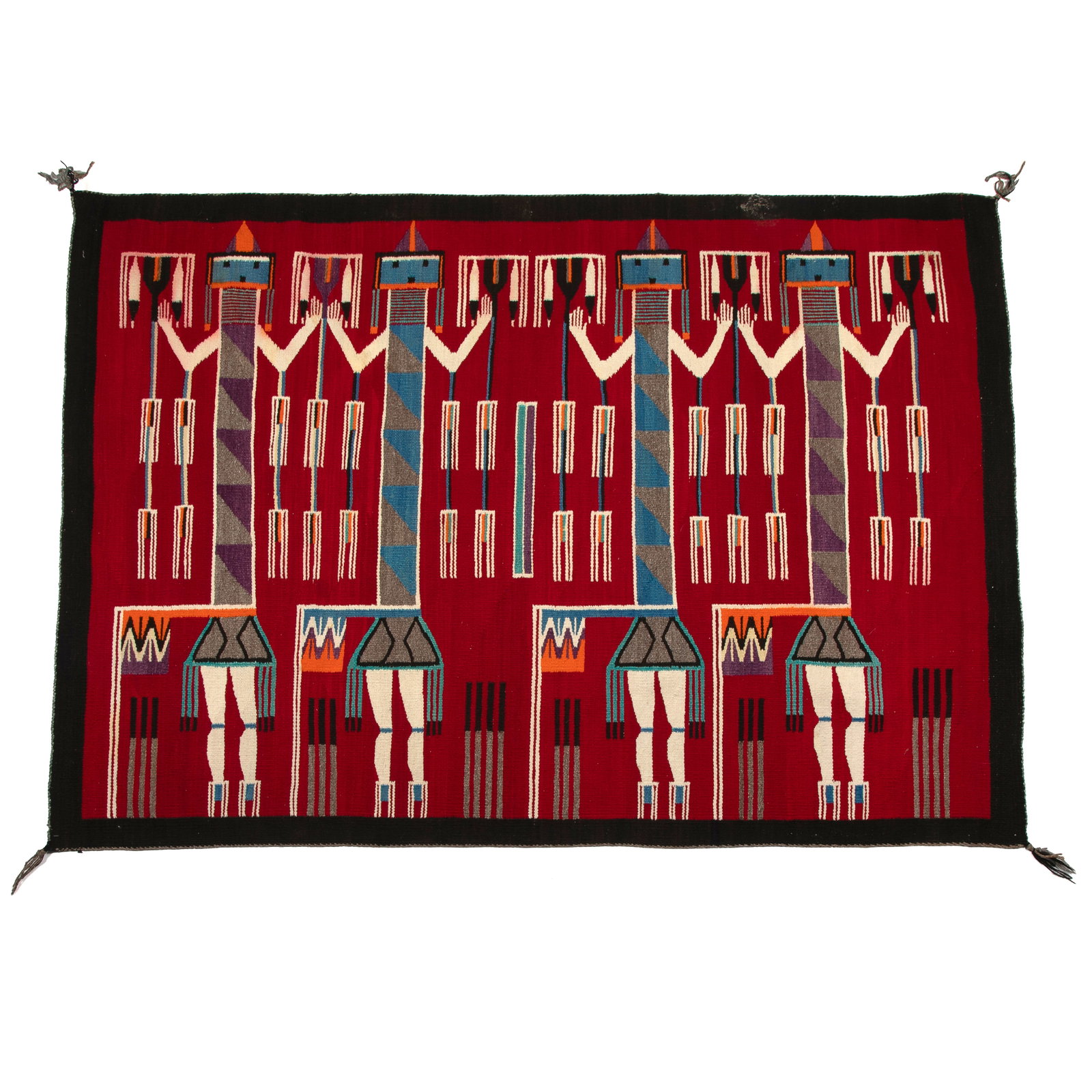 Diné (Navajo), Yei Pictorial Rug, ca. 1950 (1 of 3)