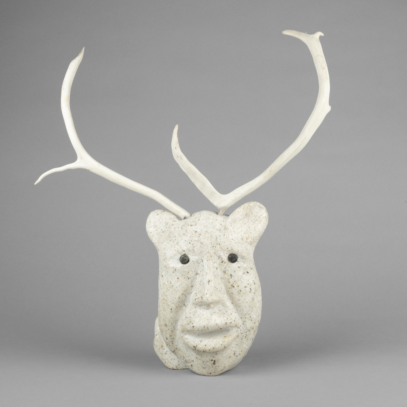 Kelly Qimirpik, Shaman with Reindeer Antlers (1 of 4)