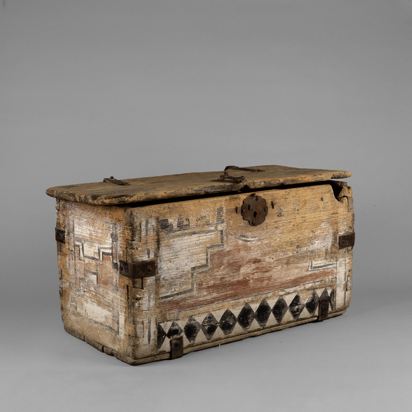 Painted Chest, ca. 18th-19th Century (1 of 6)