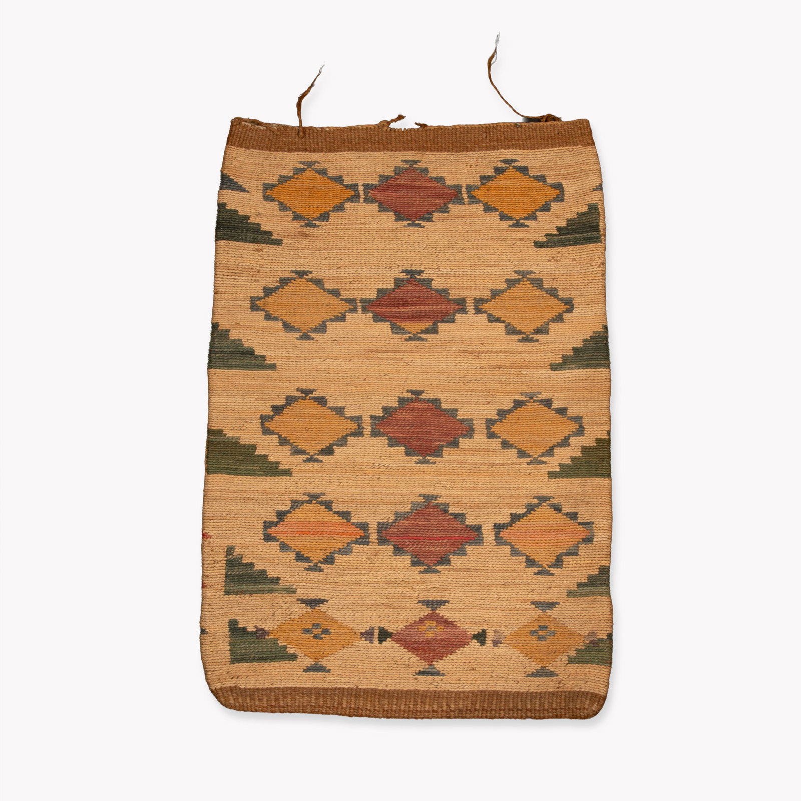 Nez Perce, Cornhusk Bag, ca. 1900: Nez Perce Cornhusk Bag, ca. 1900 cornhusk, pigments 13 1/4 x 19 1/2 in. (33.7 x 49.5 cm.) Private Collection, Minnesota