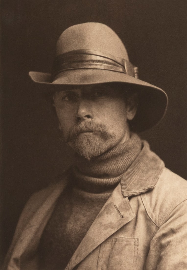 Edward S. Curtis, Self-Portrait, 1899: Edward S. Curtis 1868 - 1952 Self-Portrait, 1899 photogravure inscribed on print verso: to Michael / an admirer / of / The chiefs life work / Hal A Curtis Taken when Curtis was in his early thirties, 