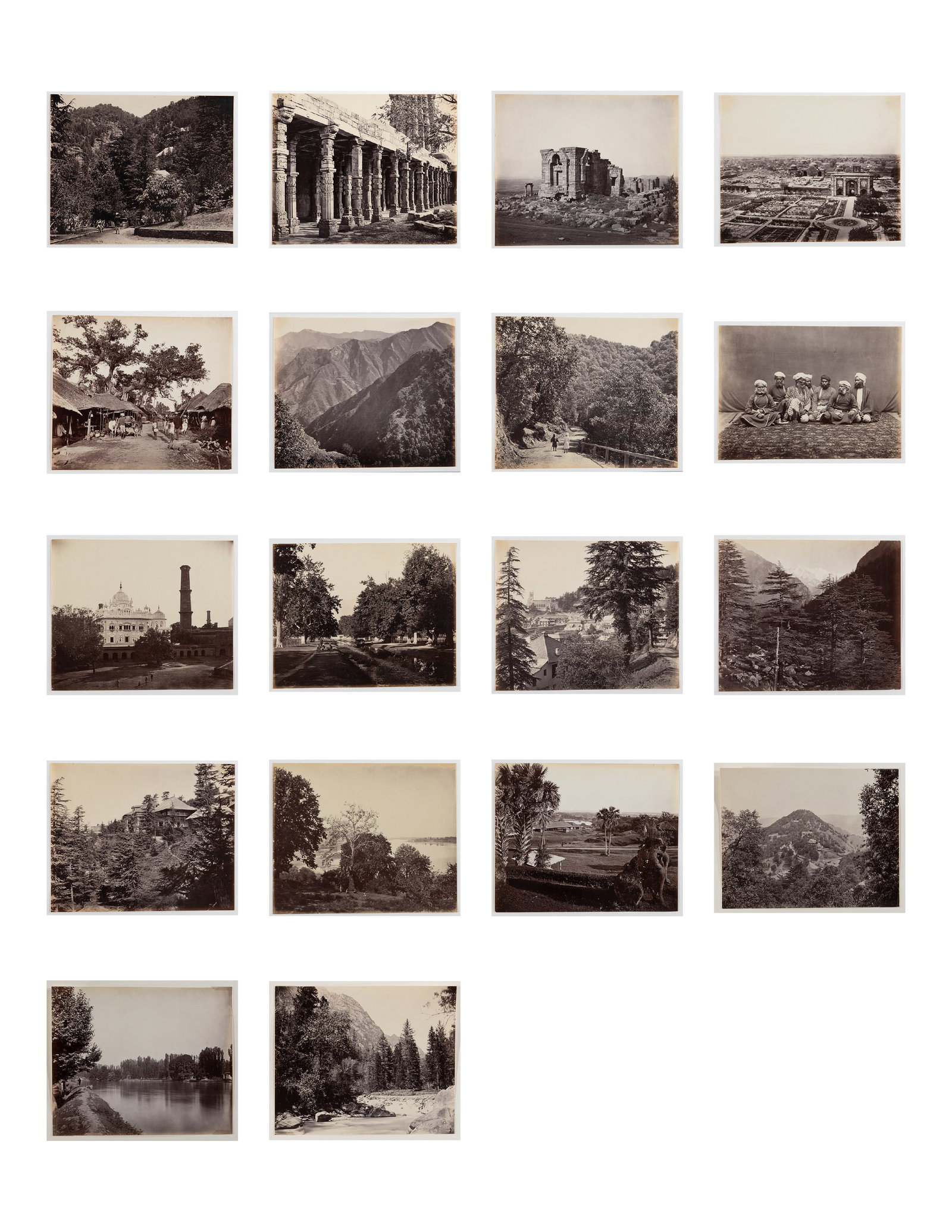 Samuel Bourne, Group of Eighteen: Portrait, Buildings, & Landscapes of India, ca. 1860 (1 of 17)
