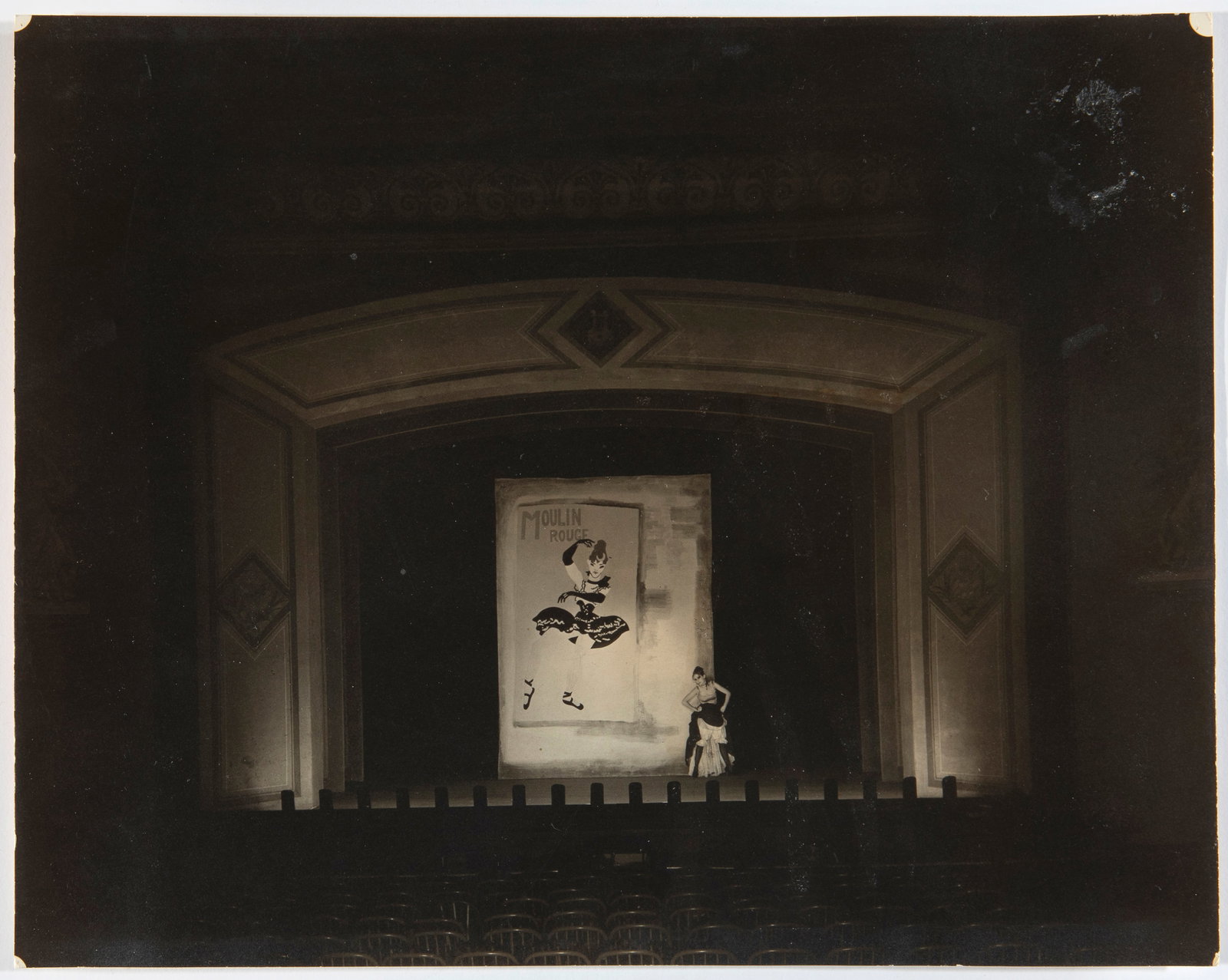 Laura Gilpin, Moulin Rouge Production, Central City Opera House, CO, ca. 1935: Laura Gilpin 1891 - 1979 Moulin Rouge Production, Central City Opera House, CO, ca. 1935 gelatin silver 11 x 13 7/8 in. (27.9 x 35.2 cm.) Private Collection, New Mexico Laura Gilpin was an Amer