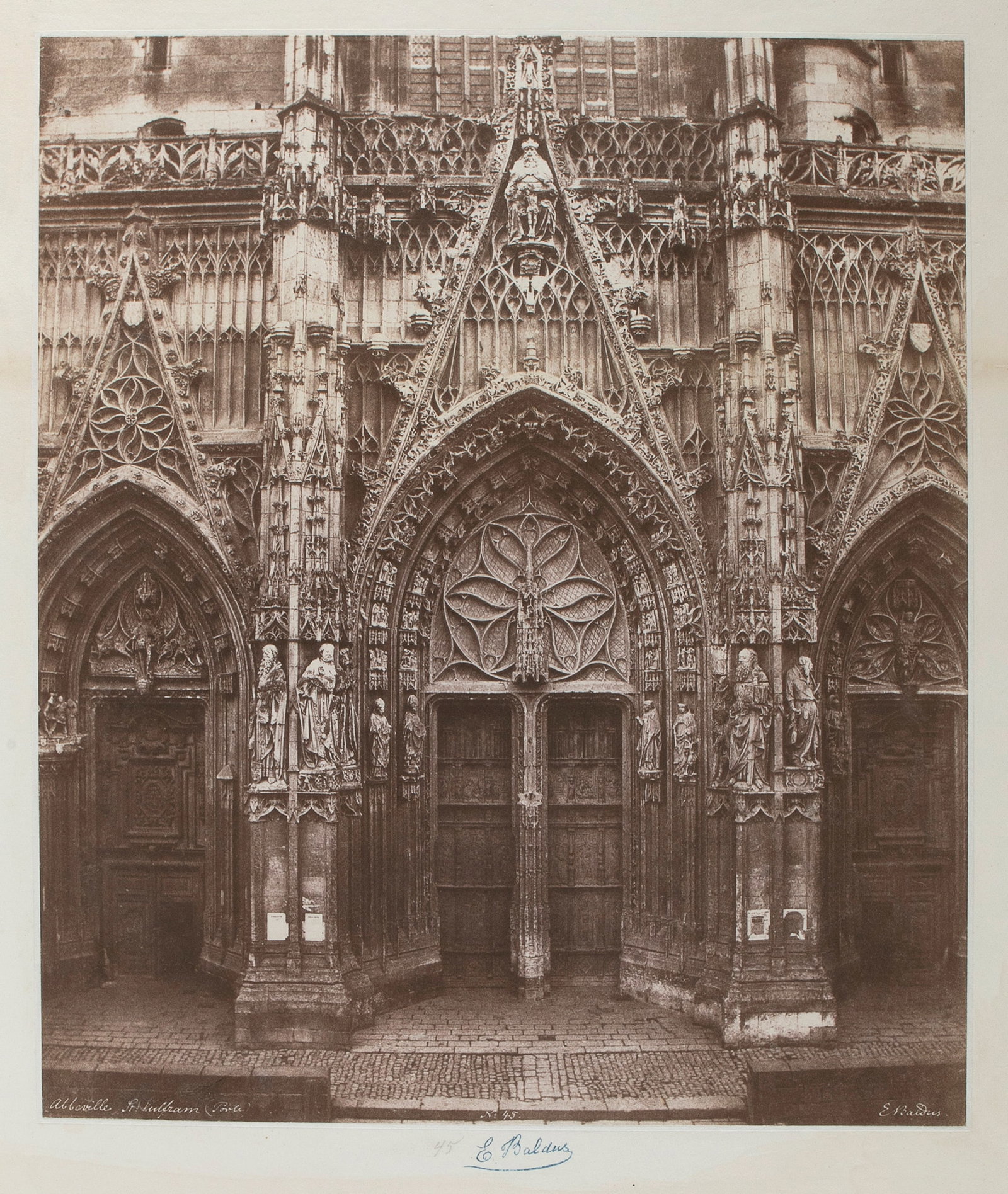 Edouard-Denis Baldus, Abbeville St. Wolfram (Porte), 1855 (1 of 2)
