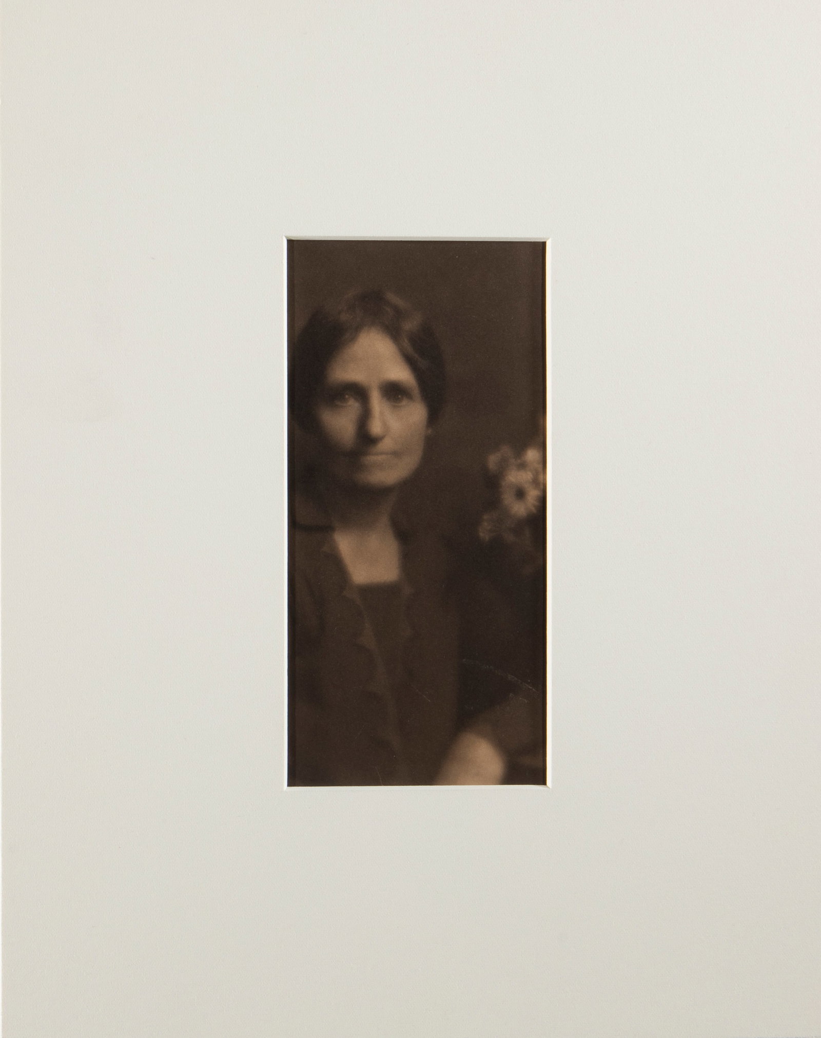 Gertrude Käsebier, Study, ca. 1905: Gertrude Käsebier 1852 - 1934 Study, ca. 1905 platinum inscribed verso: Gertrude Kasebier / Study / c.1905 / purchased from the artisti / granddaughter / [illegible] 7 1/2 x 3 3/4 in. (19.1 x 9.5 cm.