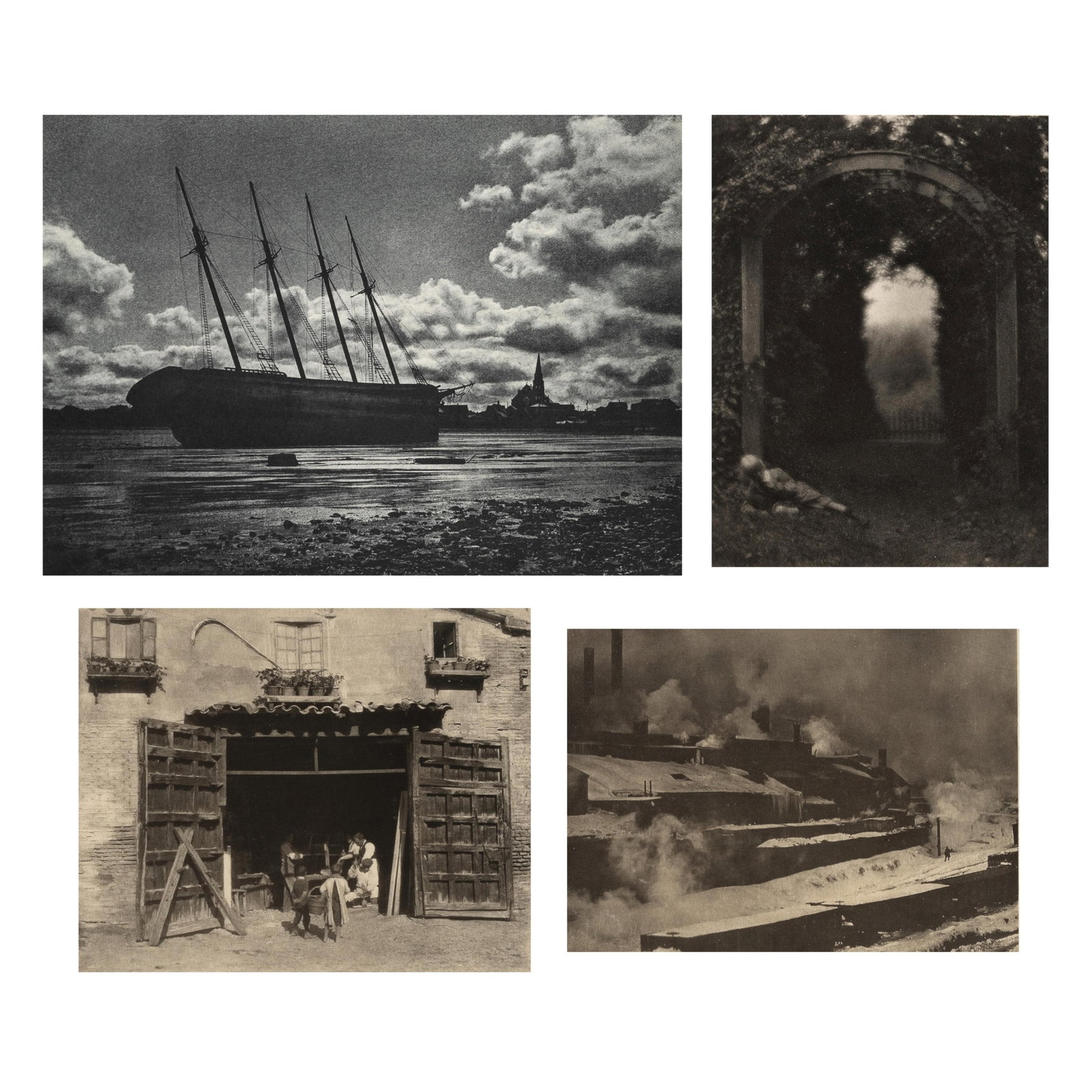 Various Artists, Group of Four Pictorialist Works: Various Artists Group of Four Pictorialist Works photogravure Clarence H. White 1871 - 1925 Entrance to the Garden, 1908 photogravure from Camera Work 23 image: 8 x 6 in. (20.3 x 15.2 cm.),
