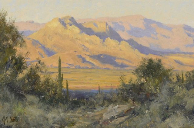 MATT SMITH , The View North From the McDowell: MATT SMITH, (b. 1960) The View North From the McDowell Foothills medium: oil on board size : 10 x 15 inches frame size : 14 3/8 x 19 3/8 x 2 inches signed lower left: Matt Smith signed, dated and titl