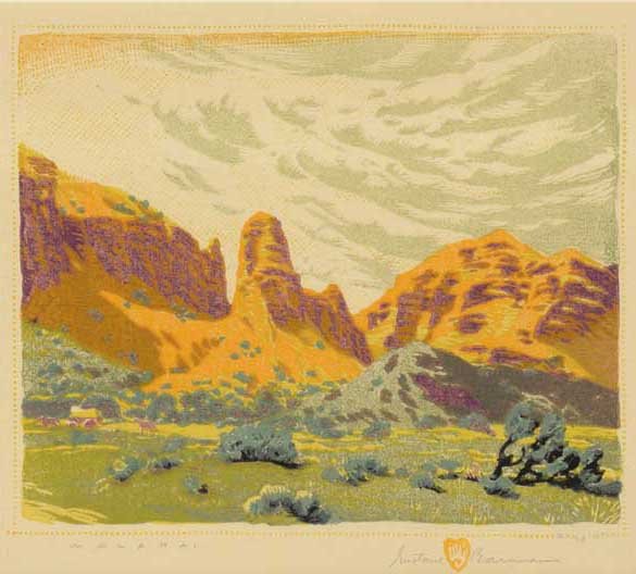 Gustave Baumann (1881-1971), Malapai, ca. 1930: 79 Gustave Baumann (1881-1971) Malapai, ca. 1930 woodblock print 40/125 9 3/8 x 11 1/8 inches titled lower left: MALAPAI numbered lower left: 84 signed lower right: Gustave Baumann editioned lower rig