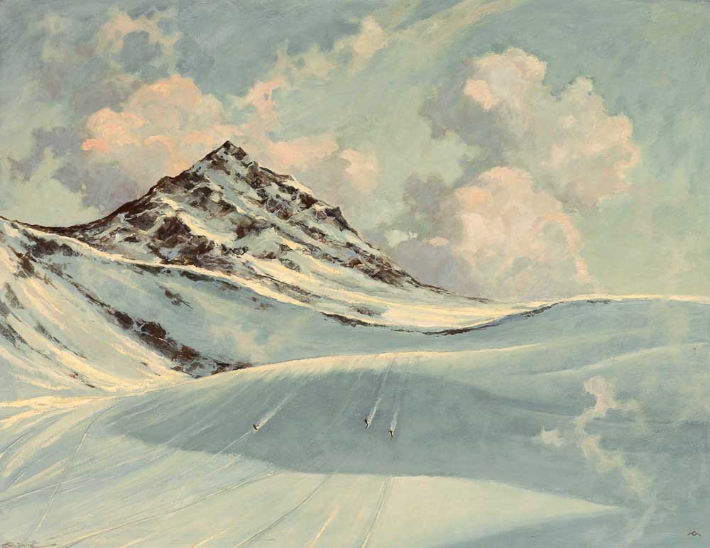 Eric Sloane (1905-1985), Fresh Powder: 150 Eric Sloane (1905-1985) Fresh Powder oil on masonite 26 1/2 x 33 1/2 inches signed lower left: Sloane Provenance: Private Collection, Texas $3,000 â€“ $5,000