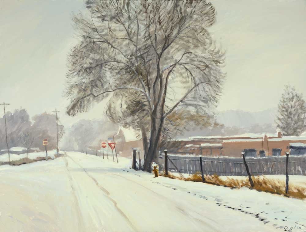 Christopher Gerlach (b. 1952), Mist Under Snow: Canyon: 190 Christopher Gerlach (b. 1952) Mist Under Snow: Canyon Road, 1981 oil on canvas 36 x 48 inches signed lower right: Gerlach Provenance: Private Collection, Arizona $1,500 â€“ $2,500