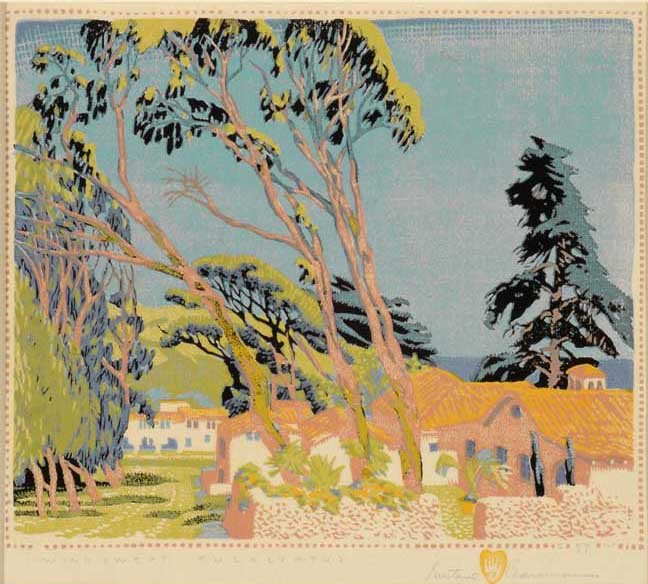 Gustave Baumann (1881-1971), Windswept Eucalyptus: 222 Gustave Baumann (1881-1971) Windswept Eucalyptus woodblock print II 57/125 9 5/8 x 11 3/8 inches titled lower left: WINDSWEPT EUCALYPTUS signed lower right: Gustave Baumann editioned lower right: