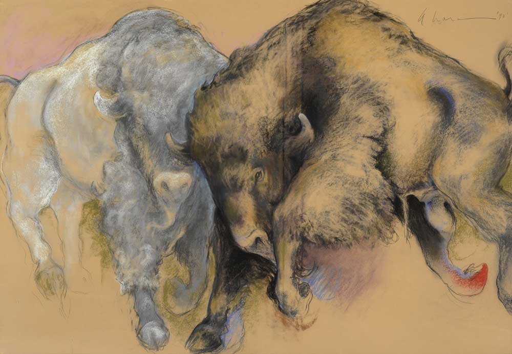 Armond Lara (b. 1939), The Herd, 1990: 273 Armond Lara (b. 1939) The Herd, 1990 pastel on paper 47 x 69 inches signed and dated upper right: A. Lara â€˜90 $2,000 â€“ $3,000 nr