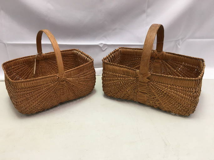 Two Early Oak Splint Baskets Jul 04, 2022 Rossville Auction