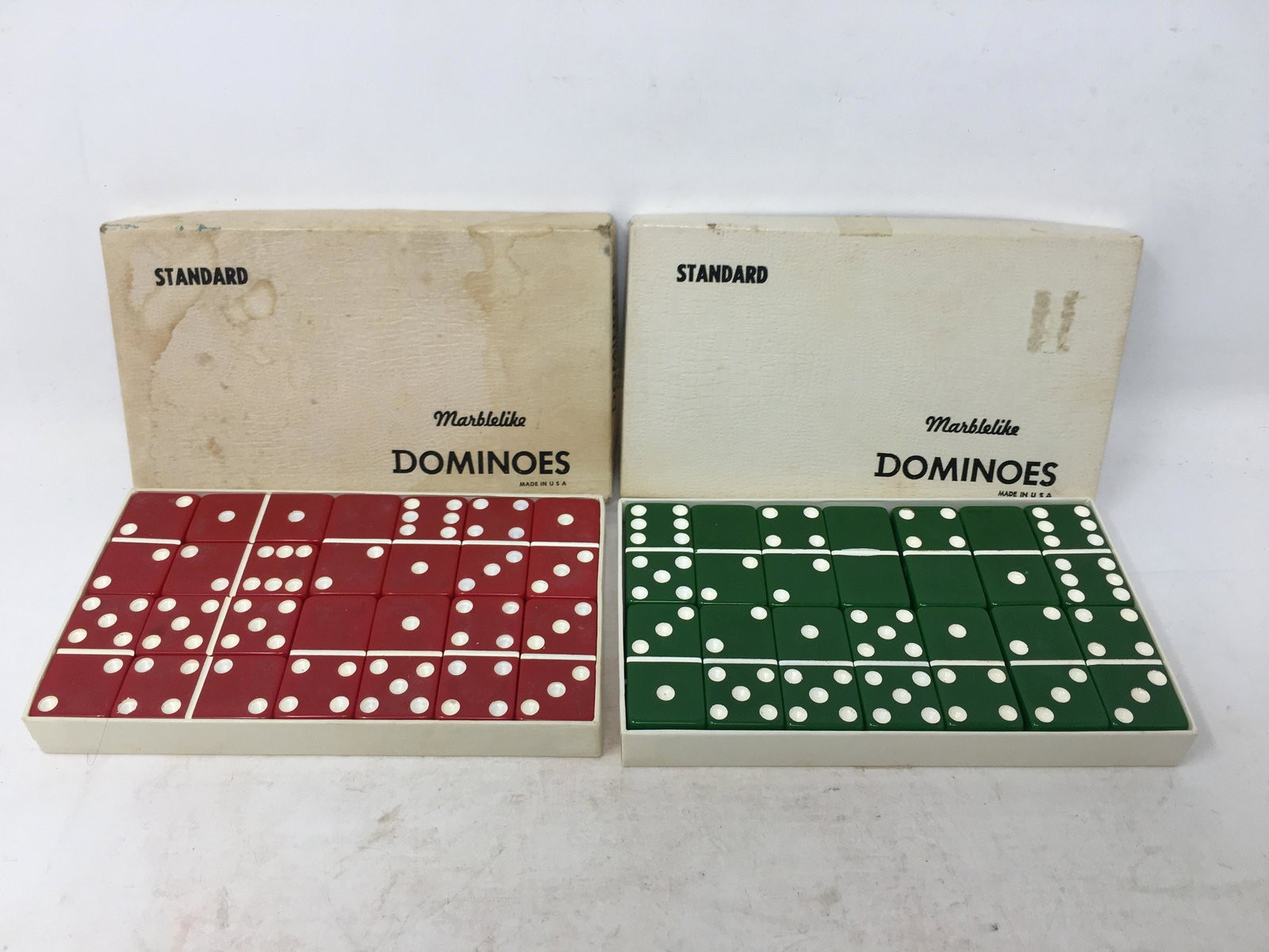 (2) Vintage Marblelike Domino Sets (1 of 3)