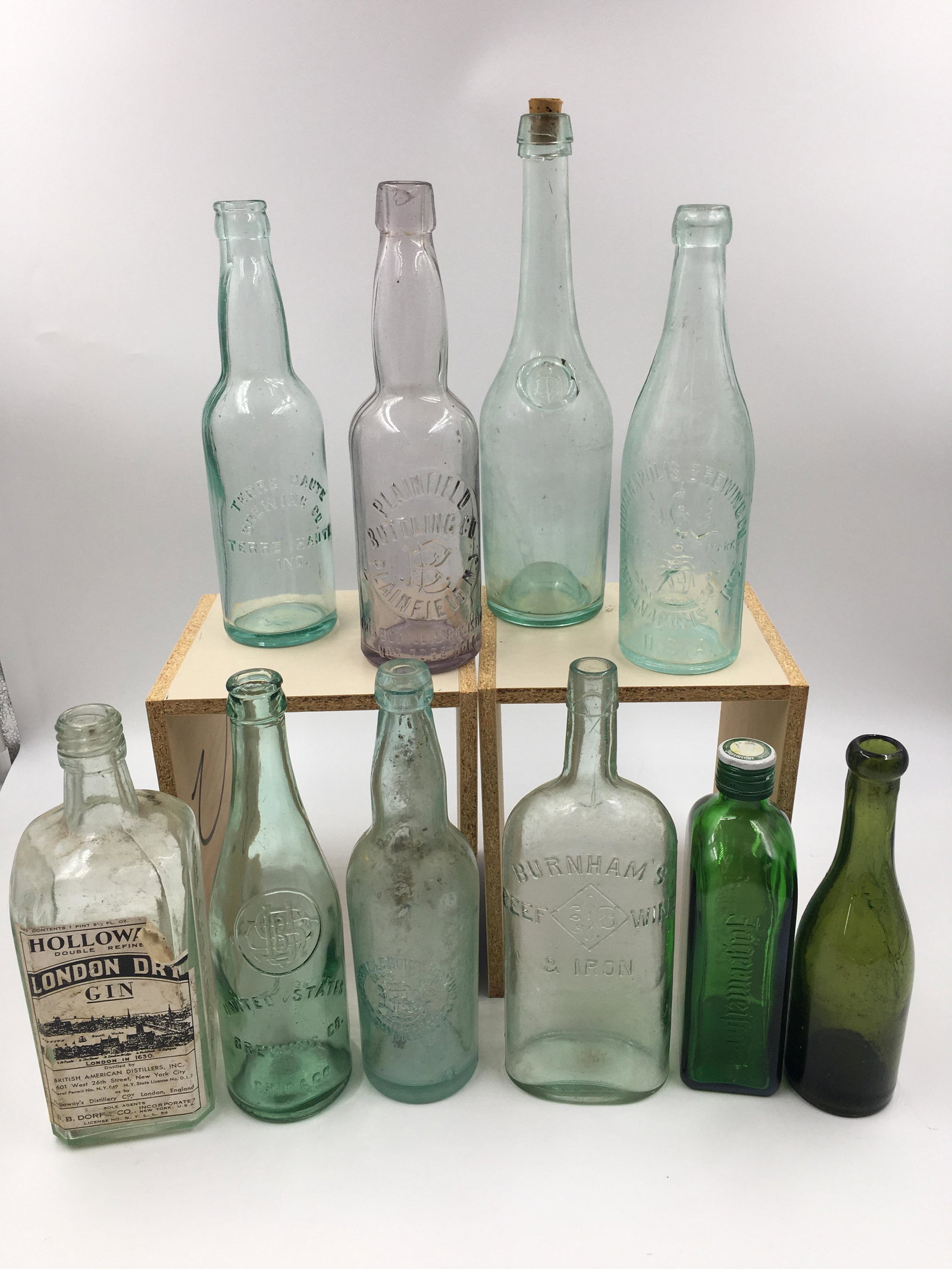 Lot of (10) Vintage Liquor Bottles (1 of 3)