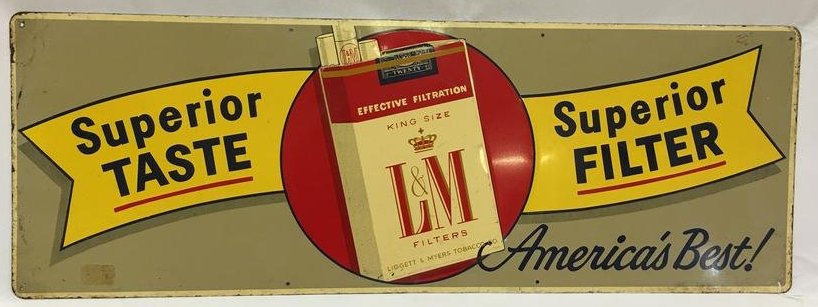 L&M Cigarette Advertising Sign (1 of 2)
