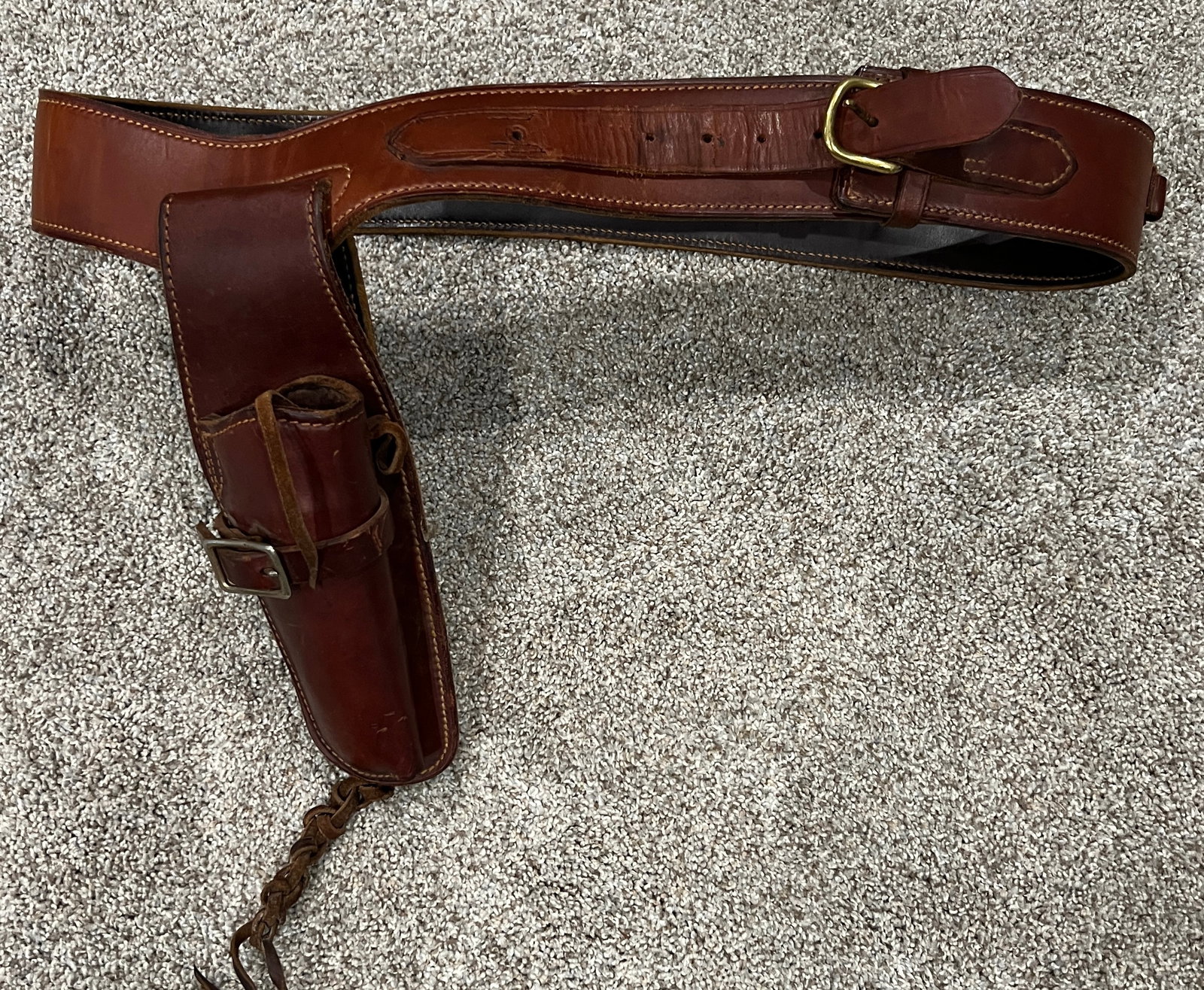 Holster: George Lawrence single rig revolver holster nice heavy leather