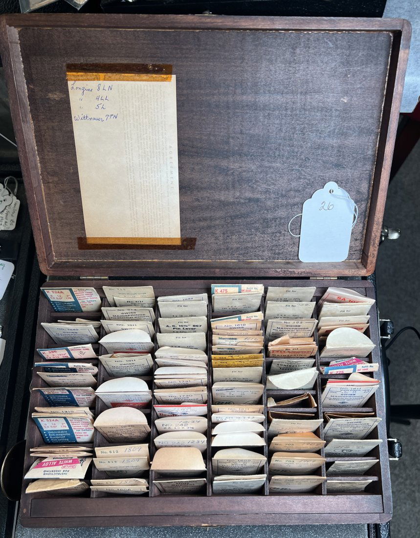 Watch Repair case with mainsprings (1 of 4)