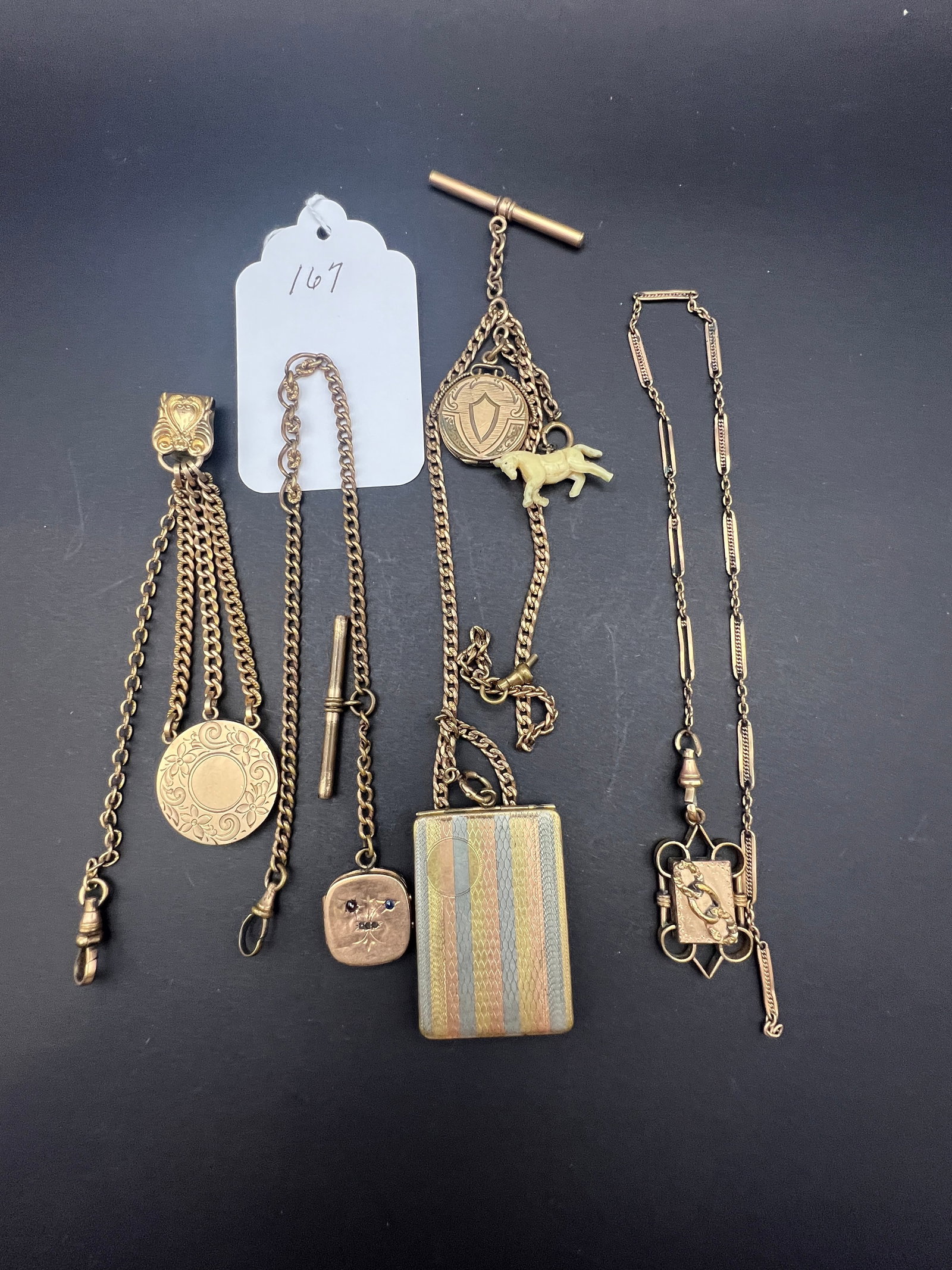 4 GF watch chain and fobs (1 of 8)