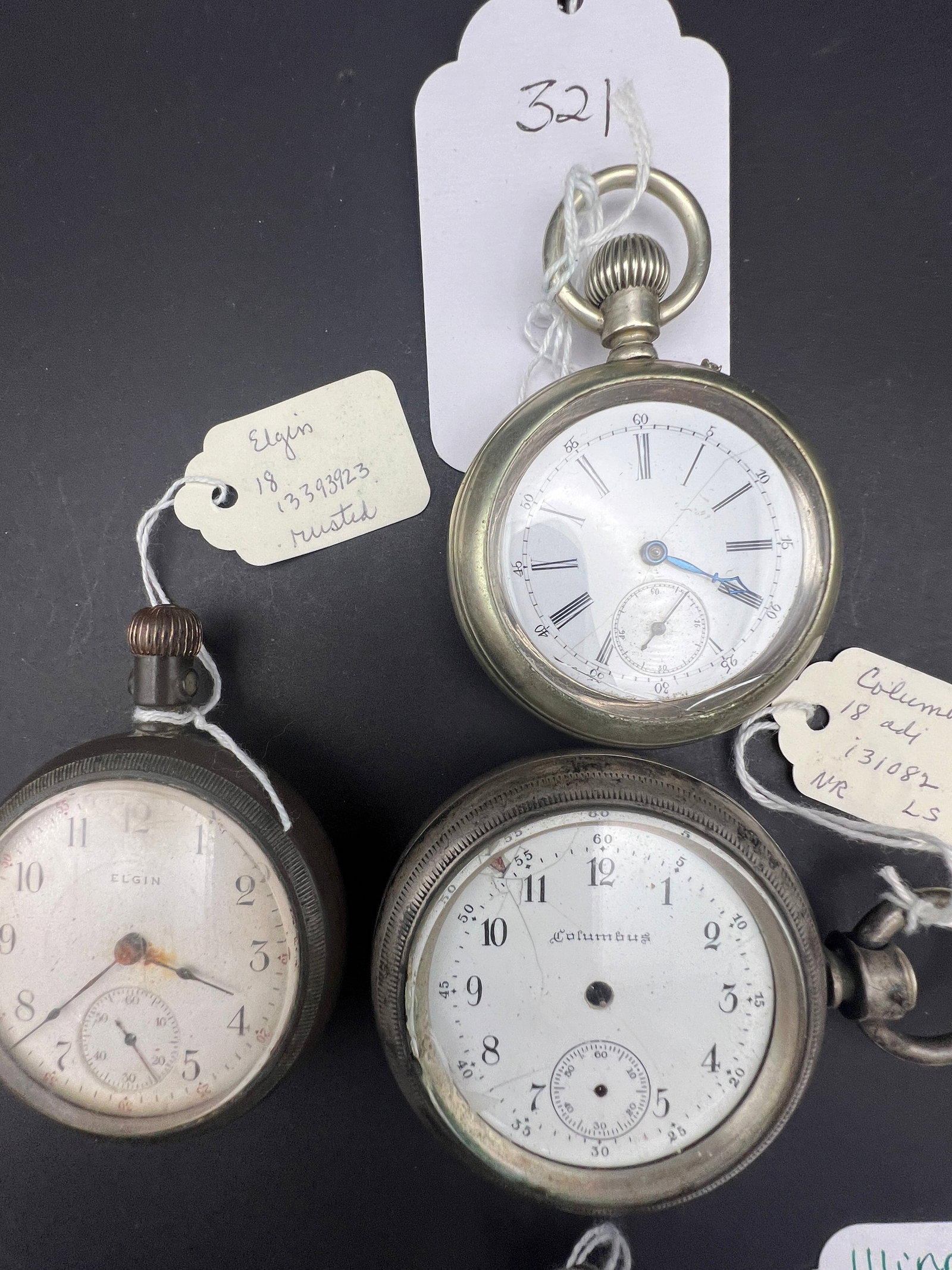 Group of 5 Pocket Watches Silver Cases (1 of 4)