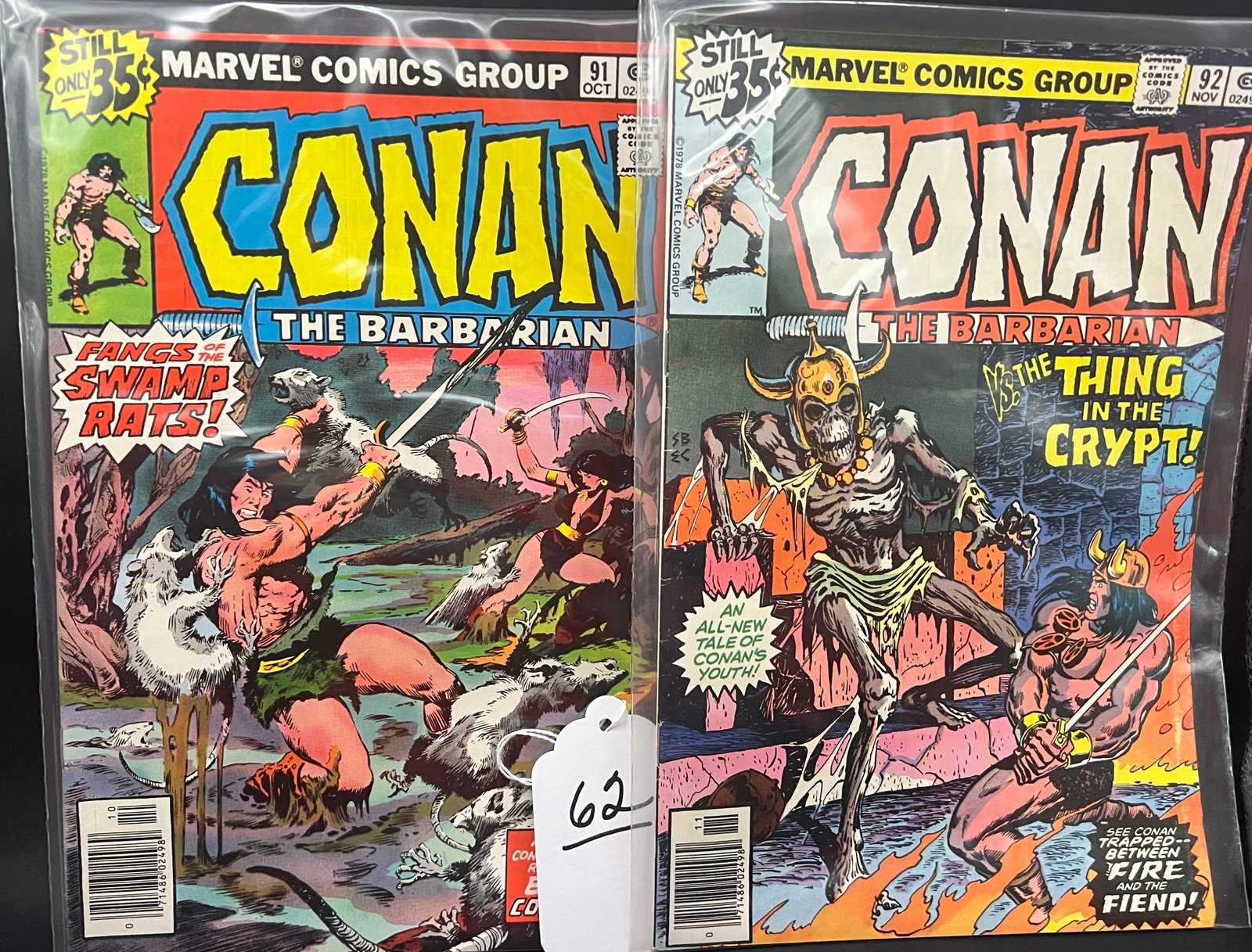Marvel Comics Conan The Barbarian Issues No. 91 - 100 (1 of 10)