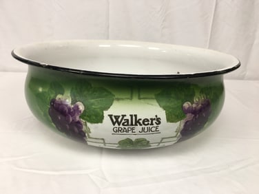 Walker's Grape Juice Soda Fountain Display Bowl