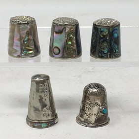 (5) Mother of Pearl Thimbles