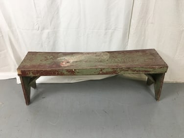 Primitive Bench in Old Green Paint