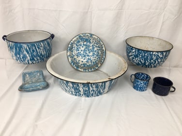 Blue & White Granite Ware