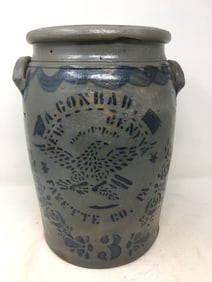 A. Conrad Eagle Stoneware Jar, 3 Gallon