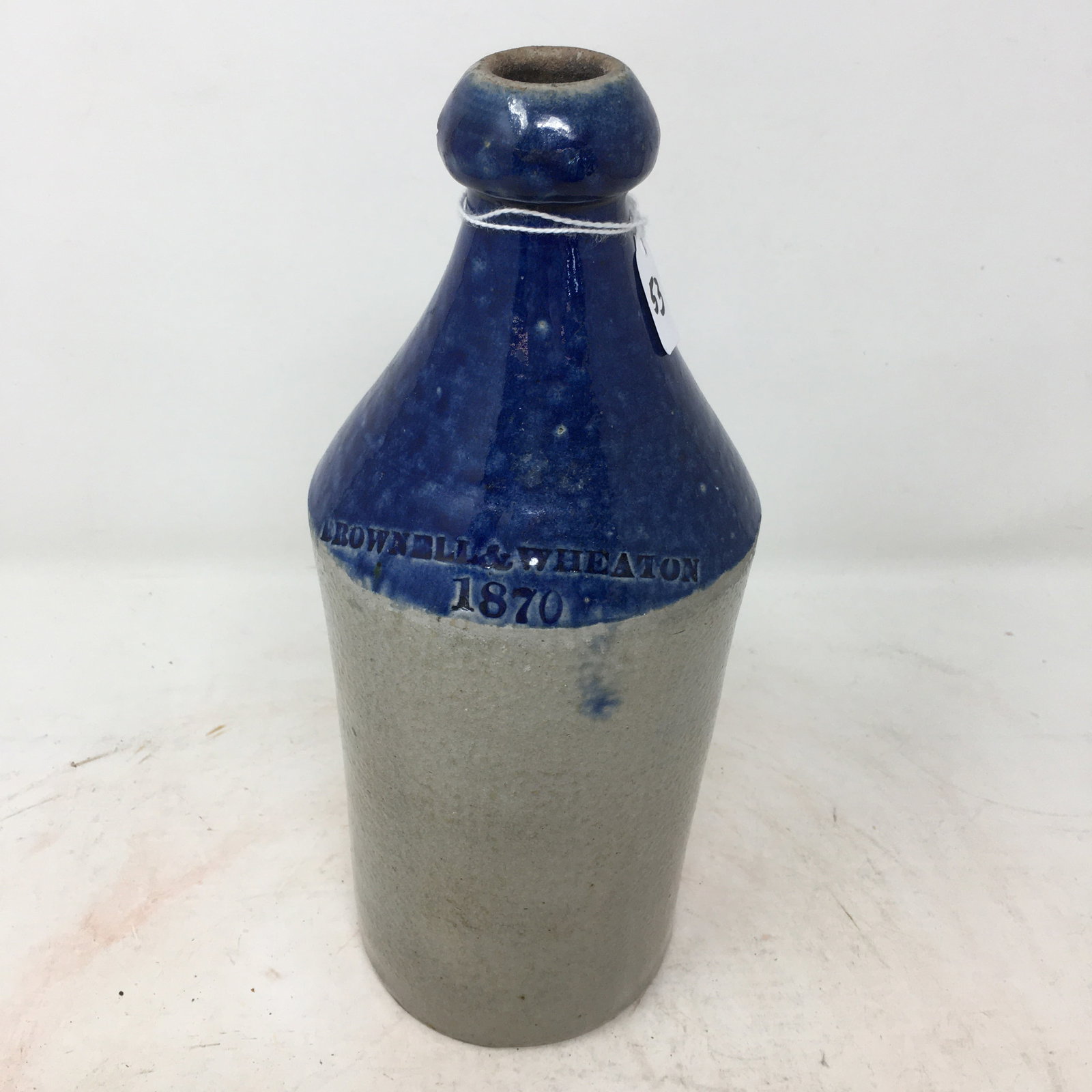 Stoneware Bottle, Brownell & Wheaton 1870 (1 of 7)