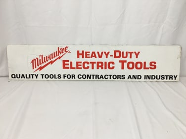 Milwaukee Heavy-Duty Electric Tools Advertising Sign