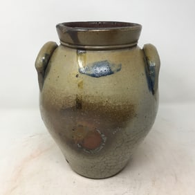 Ovoid Stoneware Jar, Cobalt
