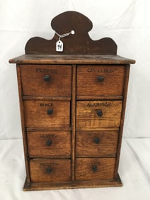 8-Drawer Hanging Spice Cabinet