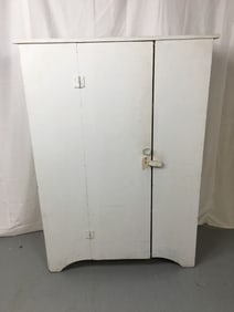 Single Door Pantry Cupboard in White Paint