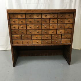 44-Drawer Oak Filing Cabinet